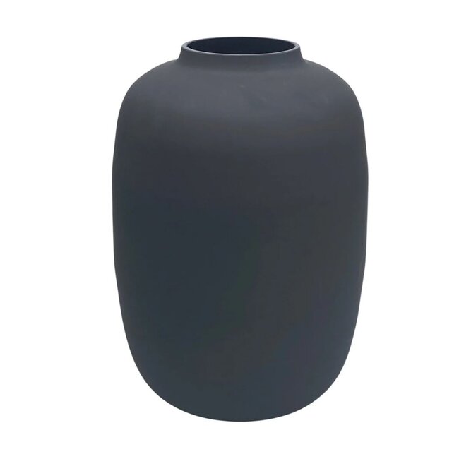 Mat zwarte vaas van glas Artic - Vase the World