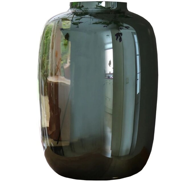Bloemenvaas Artic in antraciet met extra glanzende coating - Vase the World