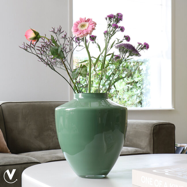 Glazen vaas Tugela, pastelgroene bloemenvaas - Vase the World  - Copy - Copy - Copy