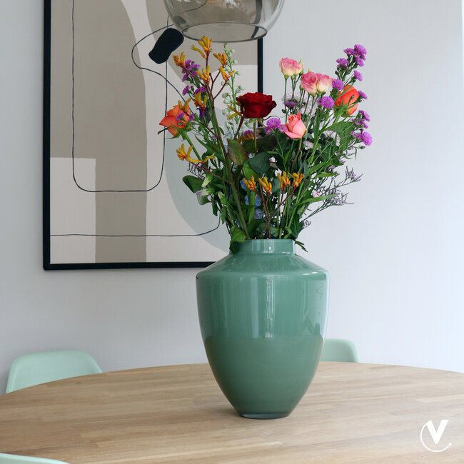 Glazen vaas Tugela, pastelgroene bloemenvaas - Vase the World  - Copy - Copy - Copy