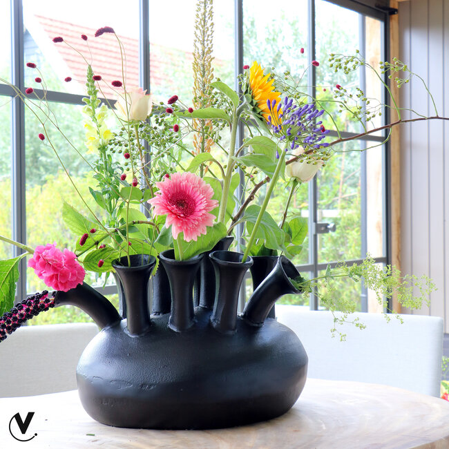 Tulpenvaas Assen - Zwart