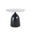 PTMD Anna Antracite Smooth Metal Sidetable with ceramic