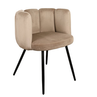 Pole to Pole Velvet eetkamerstoel High Five - Beige