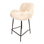 PTMD Barkruk Leander - Beige Hair - Zithoogte 68 cm