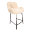 PTMD Barkruk Leander - Beige Hair - Zithoogte 68 cm