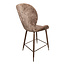 PTMD Thor barkruk met rugleuning - Barstoel taupe - Zithoogte 69 cm