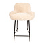 PTMD Barkruk Leander - Beige Hair - Zithoogte 68 cm