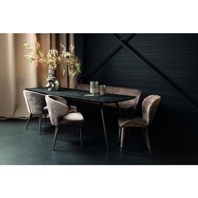 PTMD Ares Grey dining chair aphrodite 7 mocco clay leg