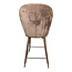 PTMD Thor barkruk met rugleuning - Barstoel taupe - Zithoogte 69 cm