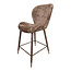 PTMD Thor barkruk met rugleuning - Barstoel taupe - Zithoogte 69 cm