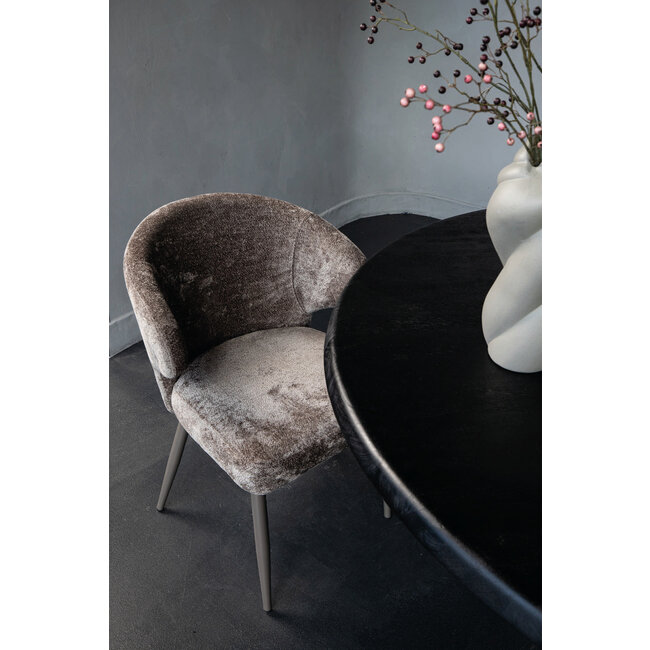 PTMD Ares Grey dining chair aphrodite 7 mocco clay leg