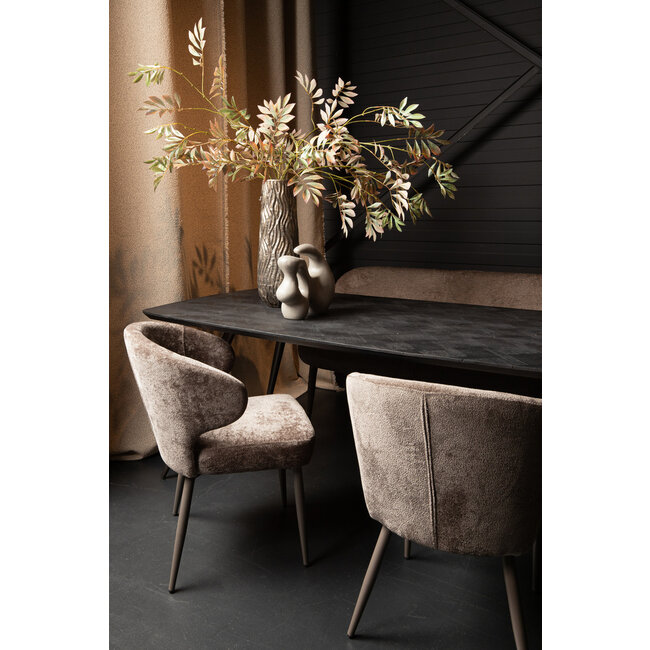 PTMD Ares Grey dining chair aphrodite 7 mocco clay leg