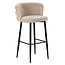 Pole to Pole Barkruk met rugleuning - Cloud - Beige barstoel Cloud - Zithoogte 80 cm