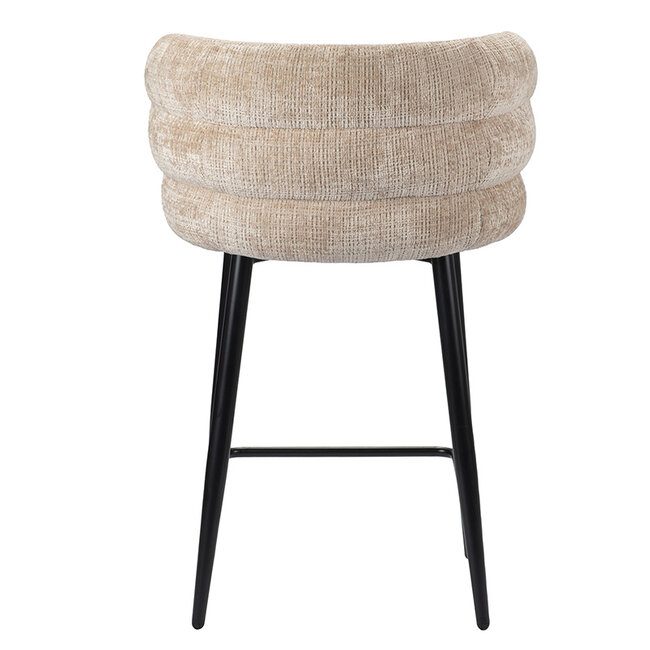 Pole to Pole Barkruk met rugleuning - Cloud - Beige barstoel Cloud - Zithoogte 65 cm