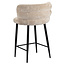 Pole to Pole Barkruk met rugleuning - Cloud - Beige barstoel Cloud - Zithoogte 65 cm
