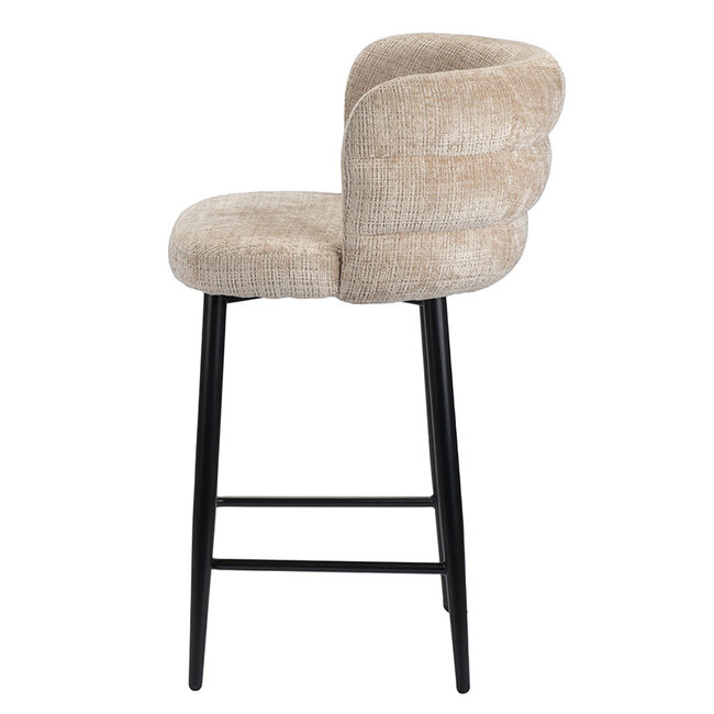 Pole to Pole Barkruk met rugleuning - Cloud - Beige barstoel Cloud - Zithoogte 65 cm