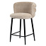 Pole to Pole Barkruk met rugleuning - Cloud - Beige barstoel Cloud - Zithoogte 65 cm