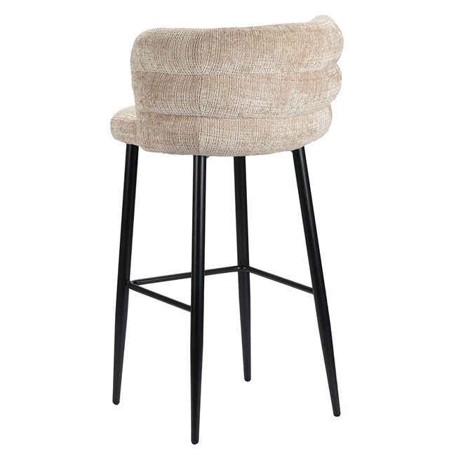 Pole to Pole Barkruk met rugleuning - Cloud - Beige barstoel Cloud - Zithoogte 80 cm