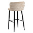 Pole to Pole Barkruk met rugleuning - Cloud - Beige barstoel Cloud - Zithoogte 80 cm