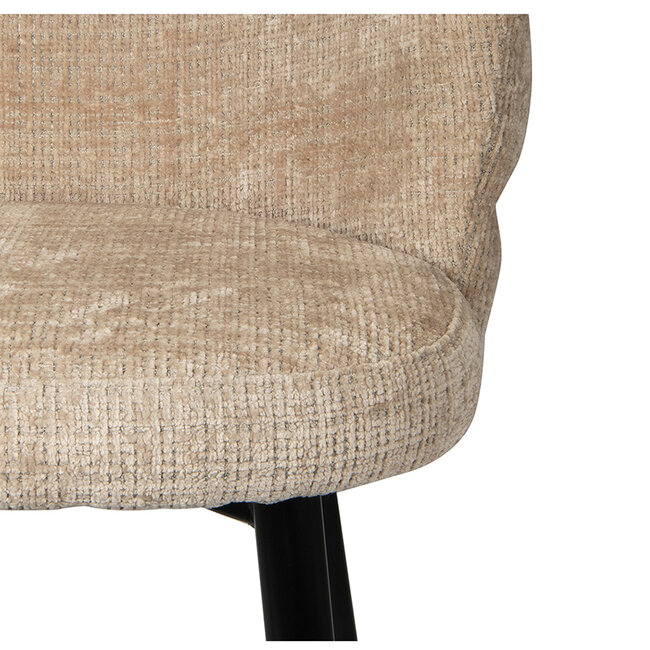 Pole to Pole Barkruk met rugleuning - Cloud - Beige barstoel Cloud - Zithoogte 65 cm