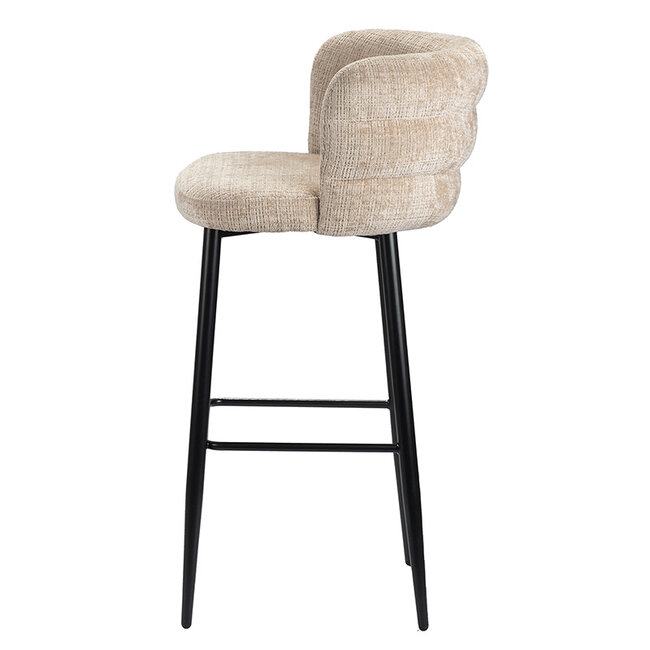 Pole to Pole Barkruk met rugleuning - Cloud - Beige barstoel Cloud - Zithoogte 80 cm