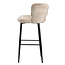 Pole to Pole Barkruk met rugleuning - Cloud - Beige barstoel Cloud - Zithoogte 80 cm