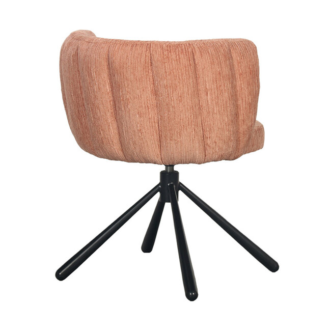 360 graden draaibare eetkamerstoel - Eetkamerstoel met armleuning - Shell - Koraalkleurige eetkamerstoel