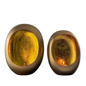Windlicht Egg - Goud