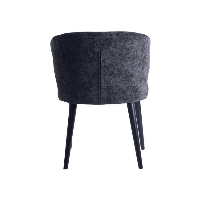 PTMD Fiori Anthracite 0504 dining chair black wood legs