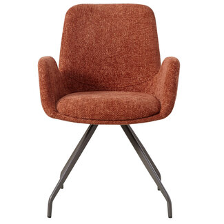PTMD Athena Rust diningchair legacy6 deepterra clay leg