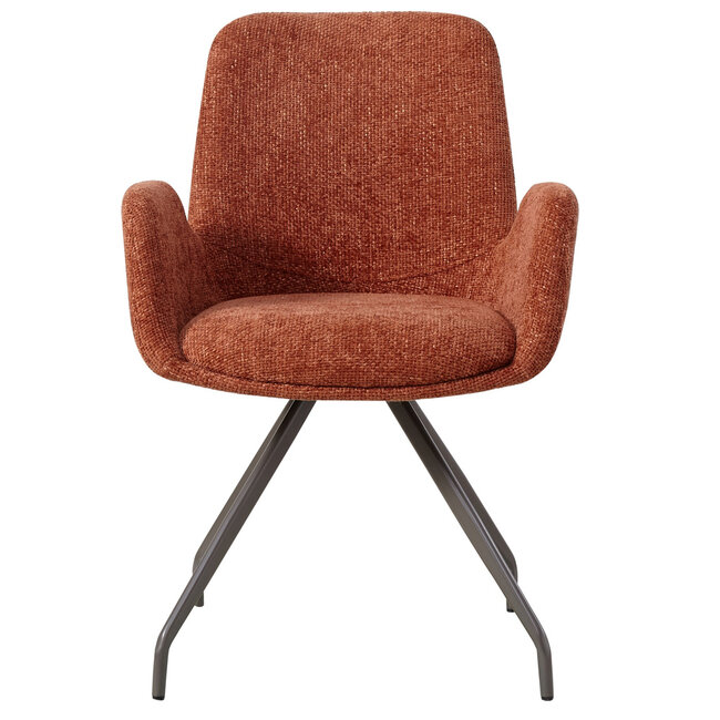 PTMD Athena Rust diningchair legacy6 deepterra clay leg
