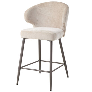 PTMD Barkruk Ares - Beige - Zithoogte 69 cm