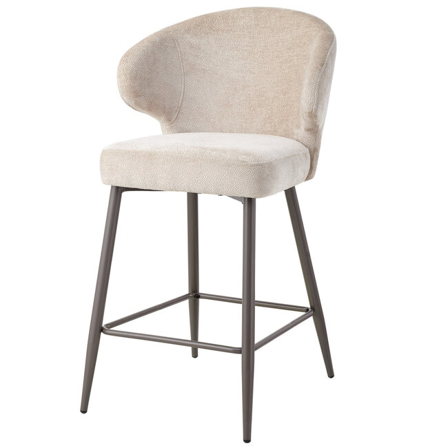 PTMD Barkruk Ares - Beige - Zithoogte 69 cm