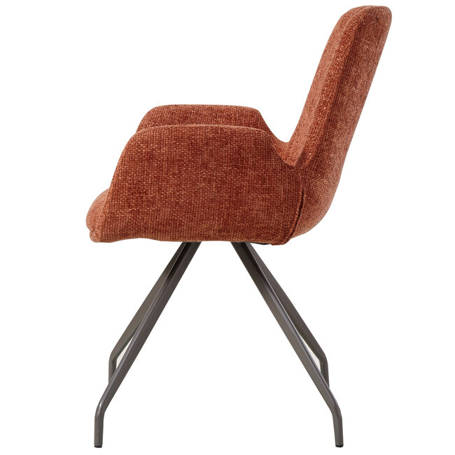 PTMD Athena Rust diningchair legacy6 deepterra clay leg