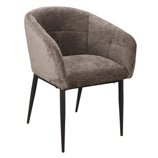 PTMD Jeno Anthracite 16 aura fabric armchair black