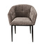 PTMD Jeno Anthracite 16 aura fabric armchair black