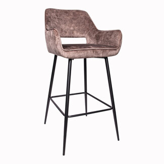 PTMD Barkruk Fallon - Bruin - Zithoogte 75 cm