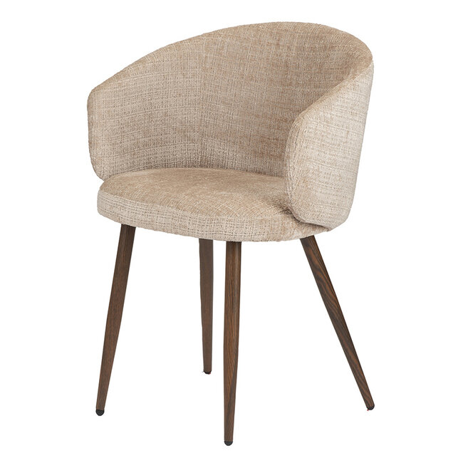 Pole to Pole Beige eetkamerstoel met armleuning Luna