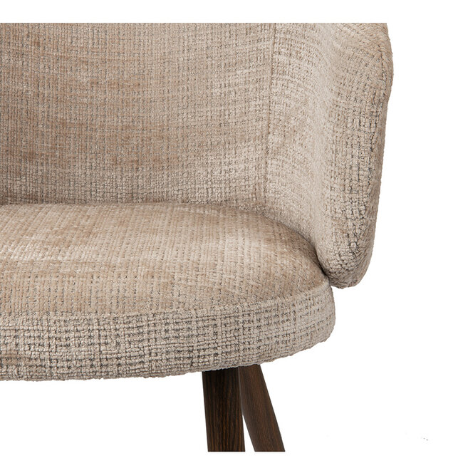 Pole to Pole Beige eetkamerstoel met armleuning Luna