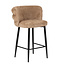Pole to Pole Barkruk met rugleuning - Cloud - Taupe barstoel Cloud - Zithoogte 65 cm