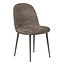 Pole to Pole Taupe eetkamerstoel met taupe frame - Taupe keukenstoel zonder armleuning - Pole to Pole