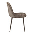 Pole to Pole Taupe eetkamerstoel met taupe frame - Taupe keukenstoel zonder armleuning - Pole to Pole