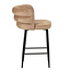 Pole to Pole Barkruk met rugleuning - Cloud - Taupe barstoel Cloud - Zithoogte 65 cm