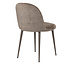 Pole to Pole Taupe eetkamerstoel met taupe frame - Taupe keukenstoel zonder armleuning - Pole to Pole