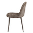 Pole to Pole Taupe eetkamerstoel met taupe frame - Taupe keukenstoel zonder armleuning - Pole to Pole