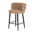 Pole to Pole Barkruk met rugleuning - Cloud - Taupe barstoel Cloud - Zithoogte 65 cm