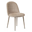 Pole to Pole Beige eetkamerstoel met beige frame - Beige keukenstoel zonder armleuning - Pole to Pole