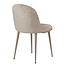 Pole to Pole Beige eetkamerstoel met beige frame - Beige keukenstoel zonder armleuning - Pole to Pole