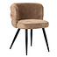 Pole to Pole Taupe eetkamerstoel Cloud - Caramel - Eettafel stoel taupe - Velvet eetkamerstoel taupe