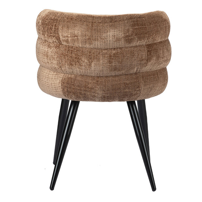 Pole to Pole Taupe eetkamerstoel Cloud - Caramel - Eettafel stoel taupe - Velvet eetkamerstoel taupe